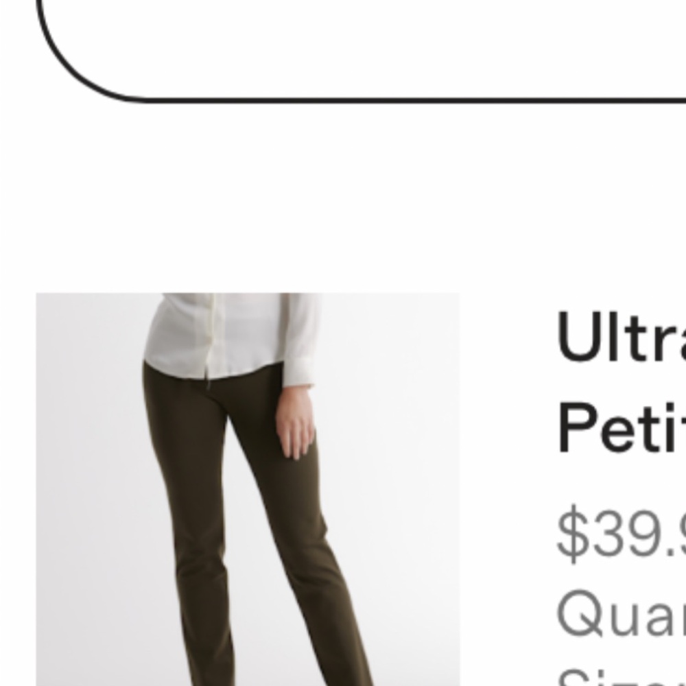 Quince Olive Green Women's Pants- Ultra Stretch Ponte Straight Leg